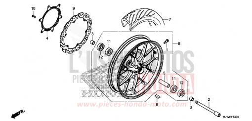 FRONT WHEEL CBR500RAJ de 2018